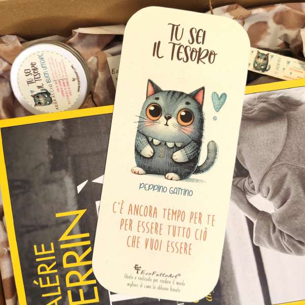 Segnalibro in carta ricicalata  b SEI UNA MERAVIGLIA  b  Gigetto Gnometto